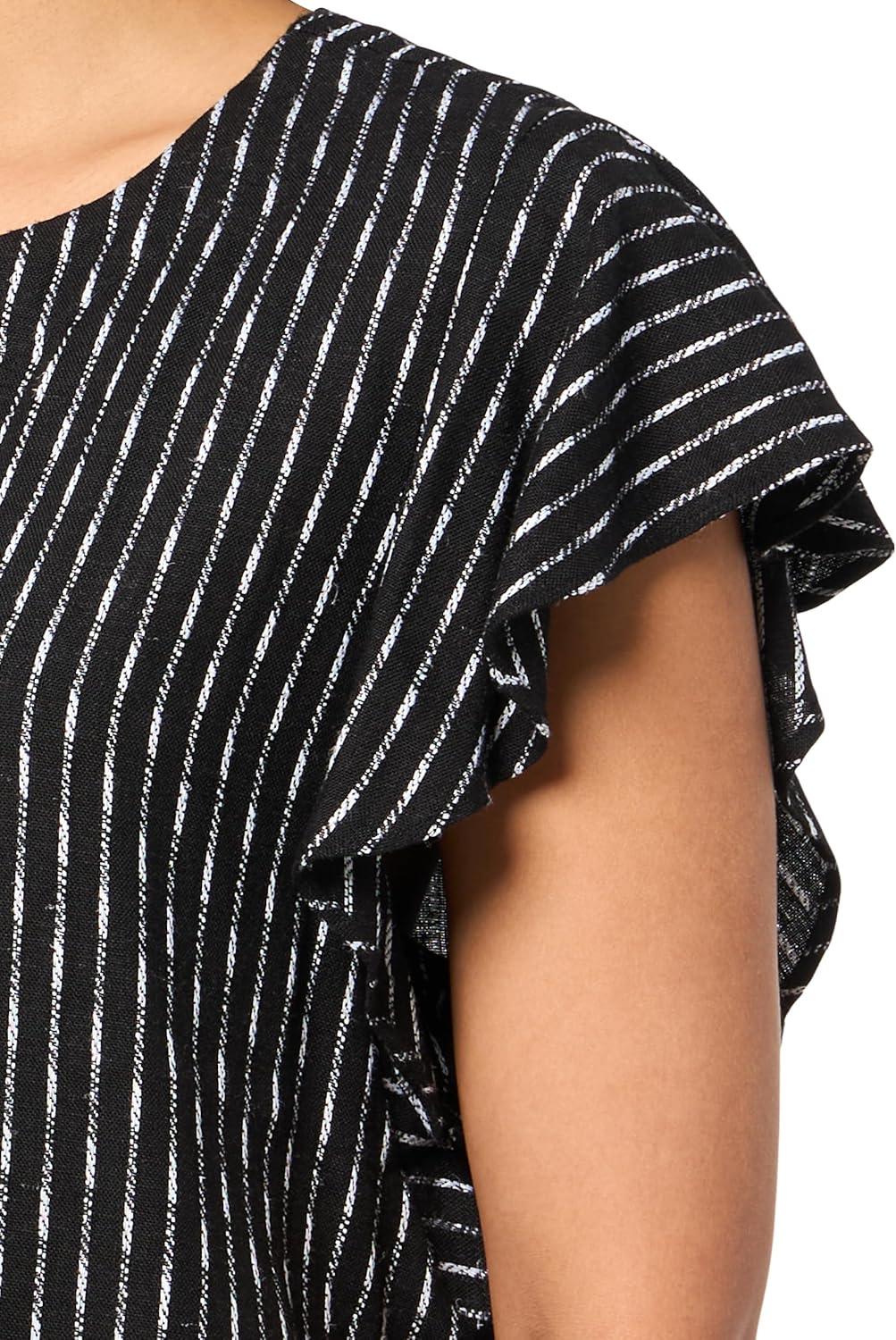 image:imageVince Camuto Womens Blouse with Ruffle SleeveRich Black