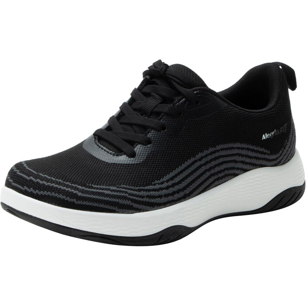image:imageAlegria Women In8 Sneakers Wide Toe Box Natural Toe Shape Supportive Athletic ShoesBlack