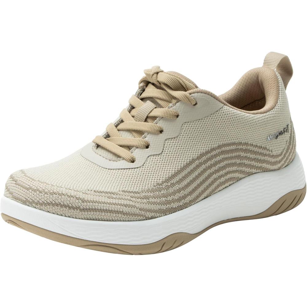 image:imageAlegria Women In8 Sneakers Wide Toe Box Natural Toe Shape Supportive Athletic ShoesCream