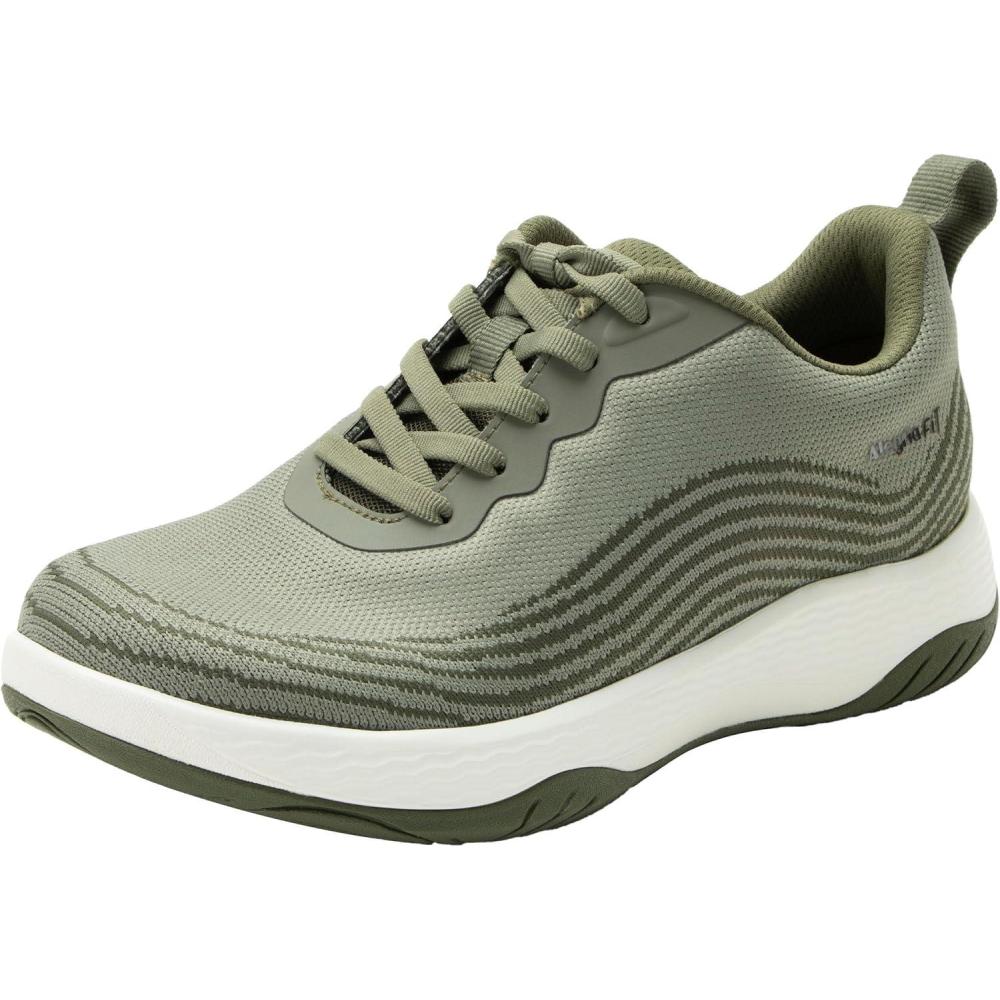 image:imageAlegria Women In8 Sneakers Wide Toe Box Natural Toe Shape Supportive Athletic ShoesOlive