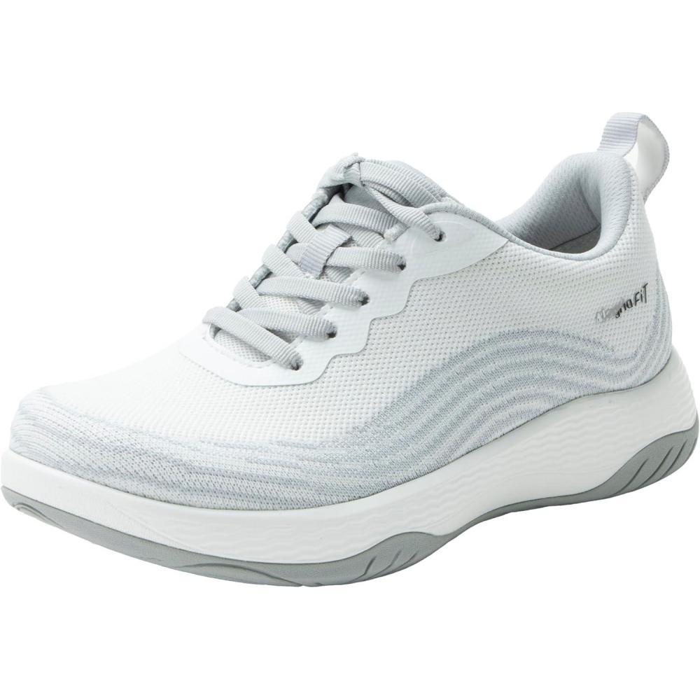 image:imageAlegria Women In8 Sneakers Wide Toe Box Natural Toe Shape Supportive Athletic ShoesWhite