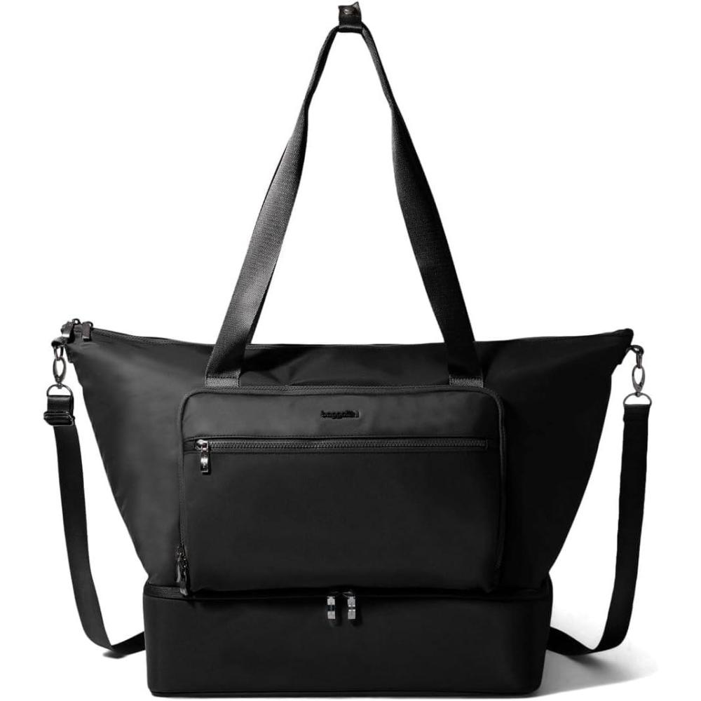 image:imageBaggallini Park Ave Lightweight 25x17 Travel Essential Weekender Tote Bag for WomenBlack Twill