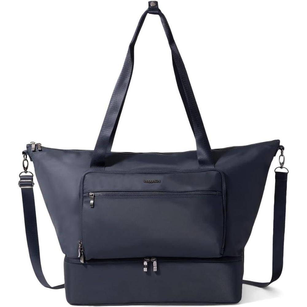 image:imageBaggallini Park Ave Lightweight 25x17 Travel Essential Weekender Tote Bag for WomenFrench Navy Twill