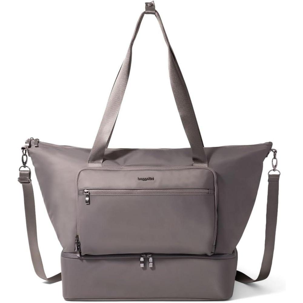 image:imageBaggallini Park Ave Lightweight 25x17 Travel Essential Weekender Tote Bag for WomenSmoke Twill