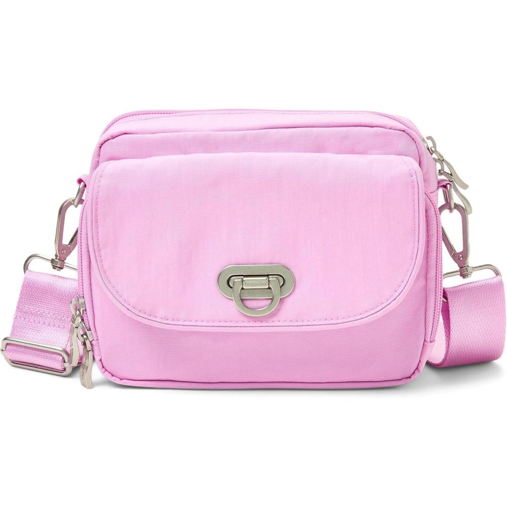 image:imageBaggallini womens Coastal Flip Lock Camera Bag CrossbodyHibiscus Pink