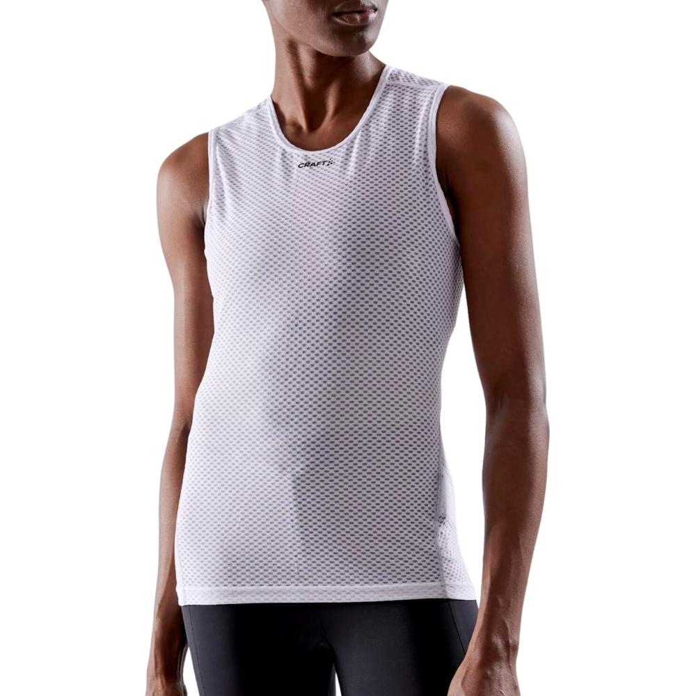 image:imageCraft Womens Cool Mesh Superlight Sleeveless Skiing Cycling Base Layer ShirtWhite 1