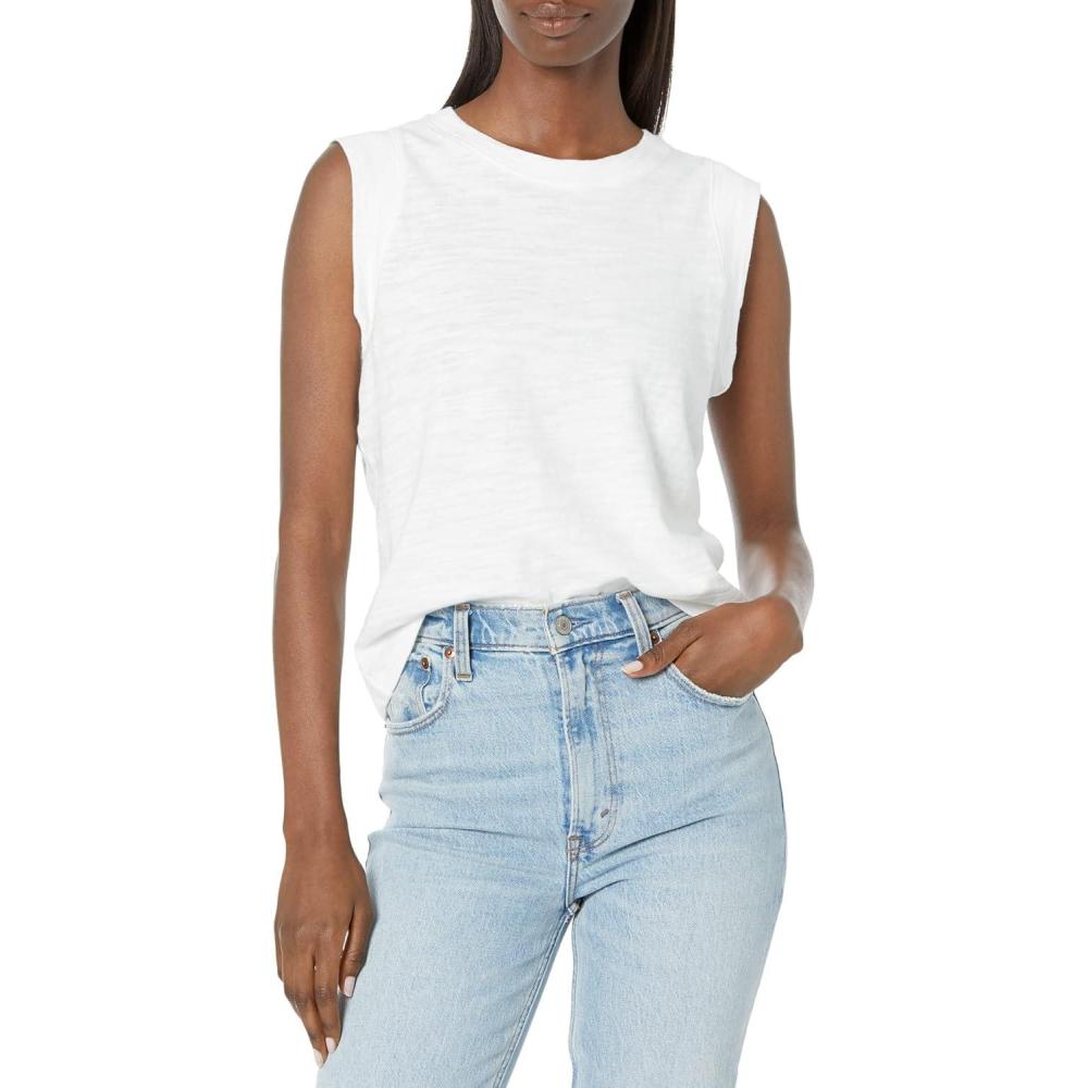 image:imageFaherty Womens Heritage Slub Muscle TankWhite