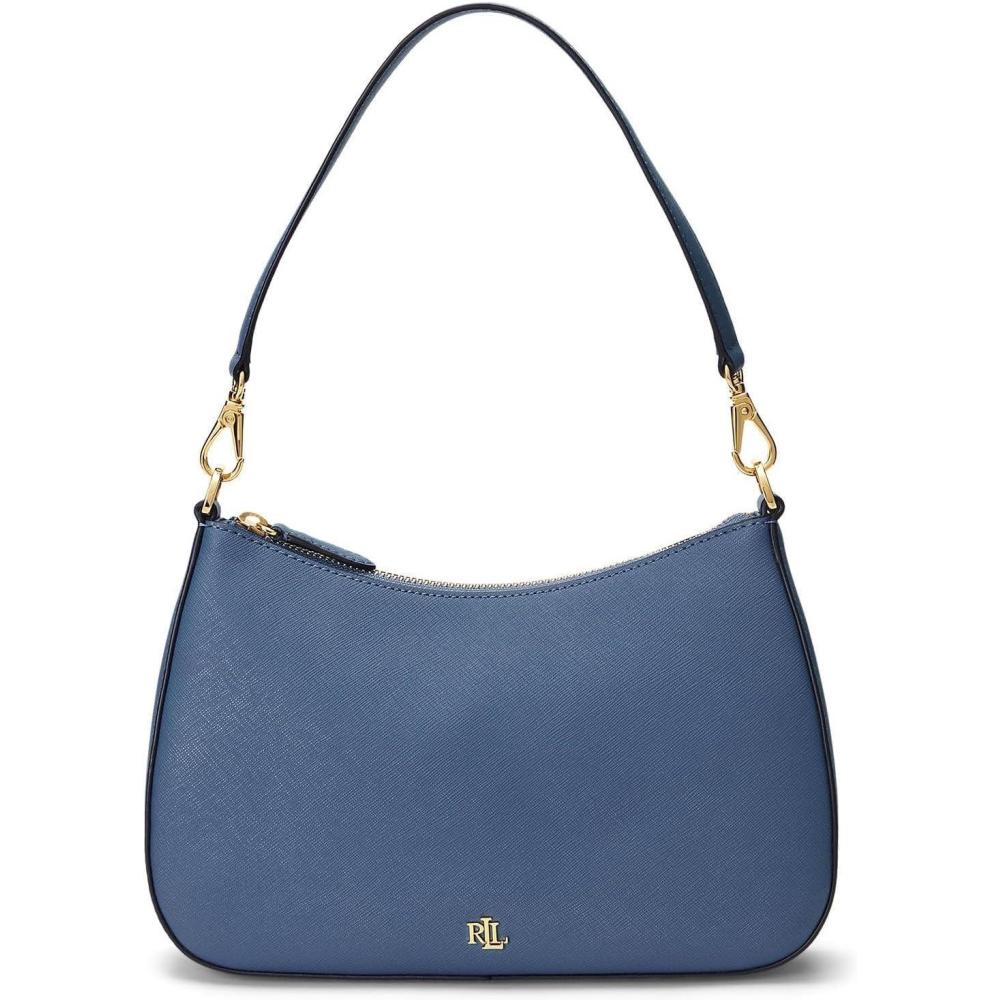 image:imageLauren Ralph Lauren Womens Crosshatch Leather Medium Danni BagPale Azure