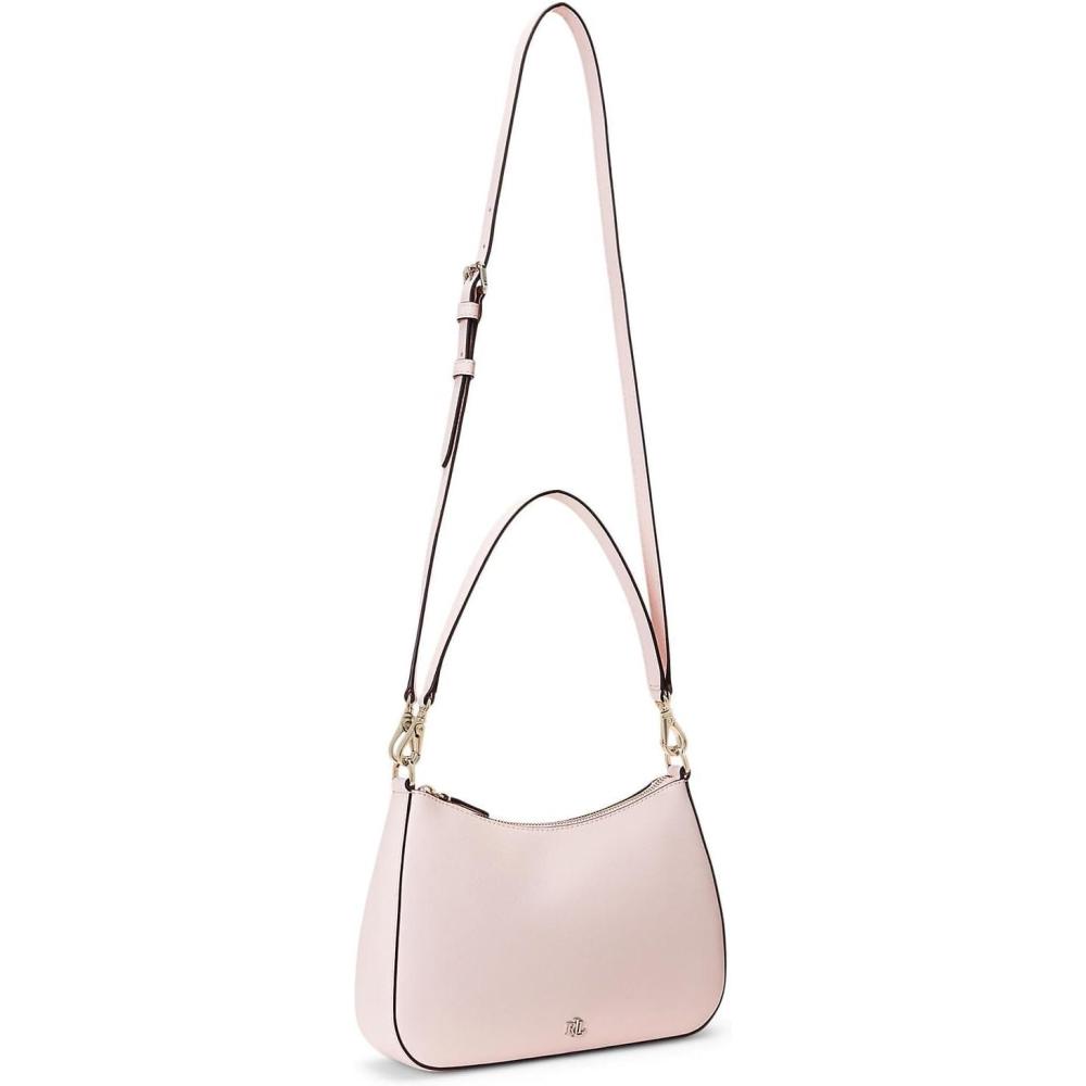 image:imageLauren Ralph Lauren Womens Crosshatch Leather Medium Danni BagPink