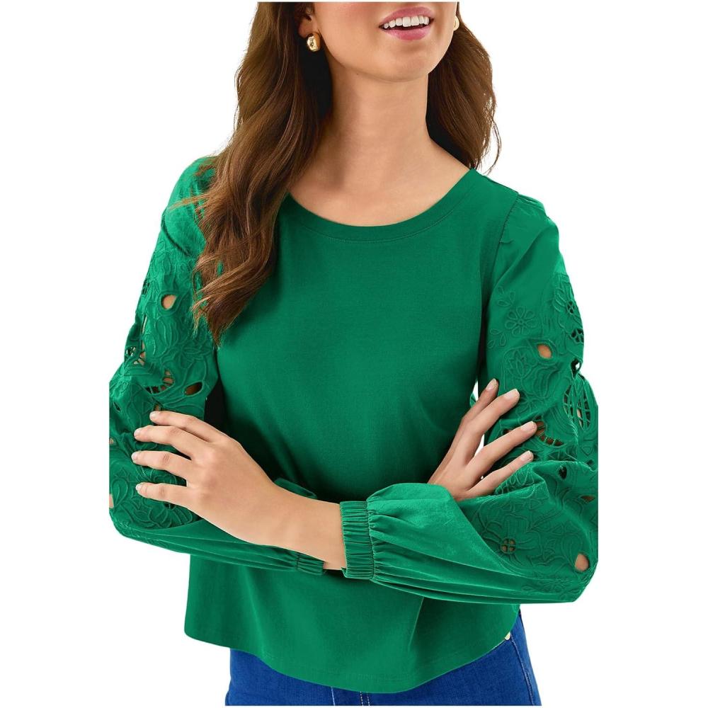 image:imageLilly Pulitzer Womens Isley Knit TopFiddle Leaf Green