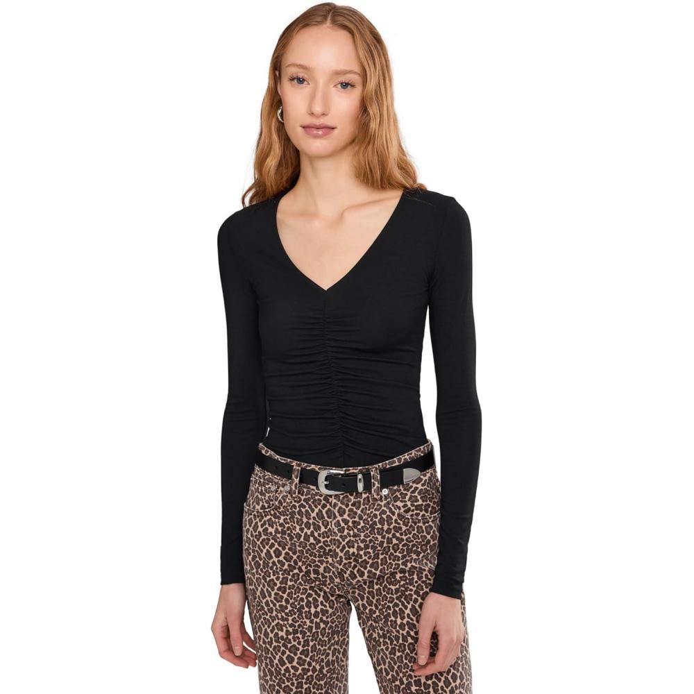 image:imageMadewell Womens Slinky VNeck TopJet Black