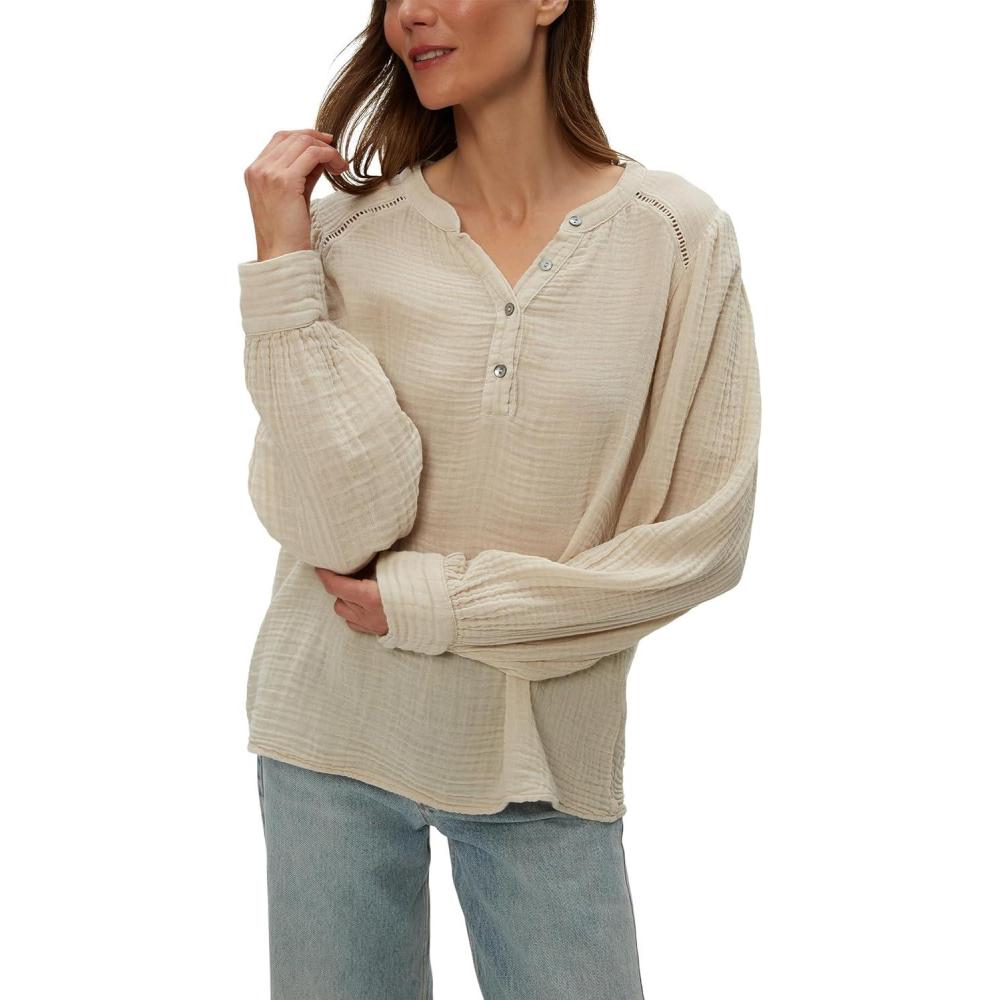 image:imageMichael Stars Womens Kacey Peasant TopCement