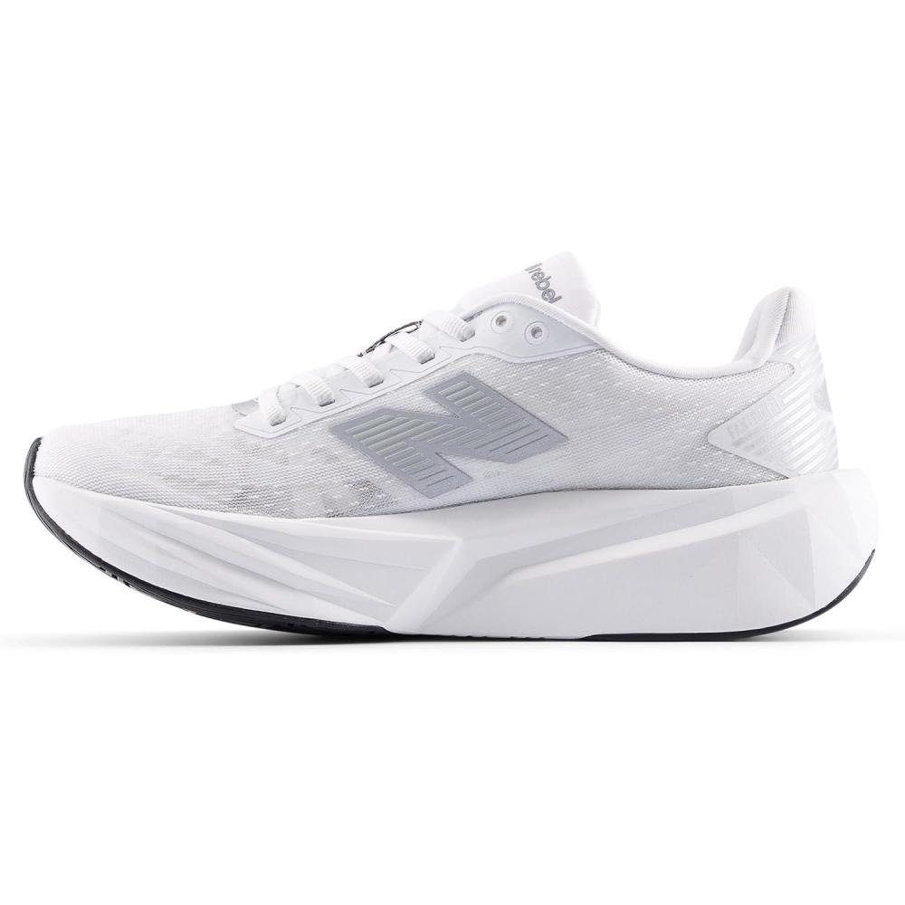 image:imageNew Balance Womens FuelCell Rebel V5 Running ShoesWhiteSilver MetallicBlack