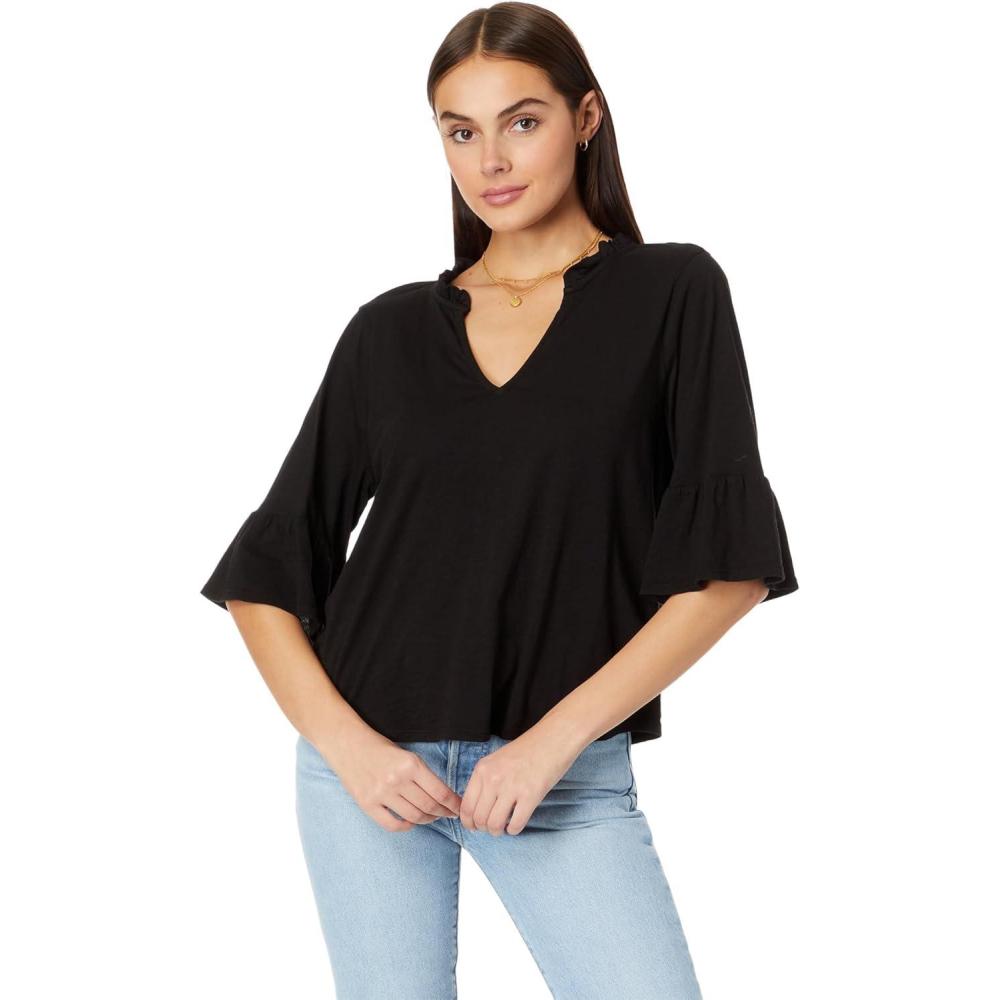 image:imageNia Supima Flutter Sleeve TeeBlack
