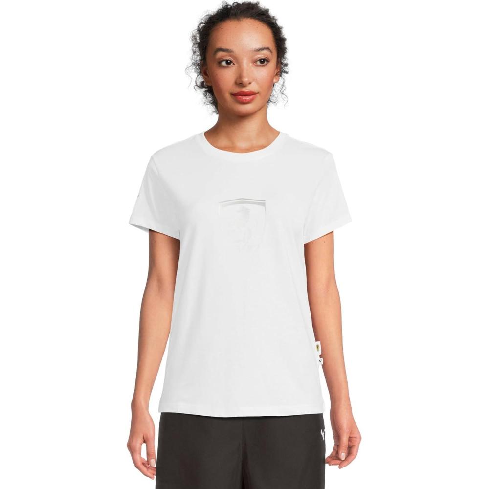 image:imagePUMA Womens Standard Scuderia Ferrari Tonal Shield TShirt White