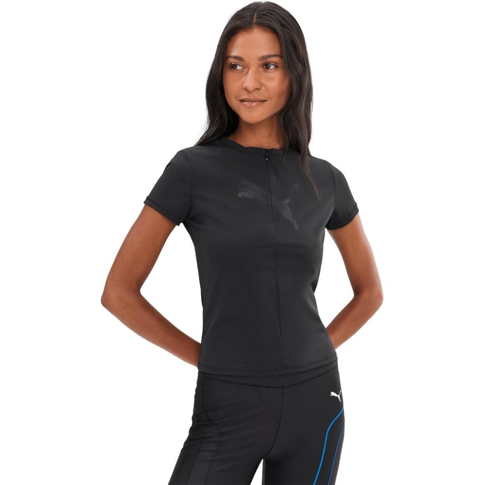 image:imagePuma Womens Dare to Slim Fit Half Zip Graphic TeePuma Black