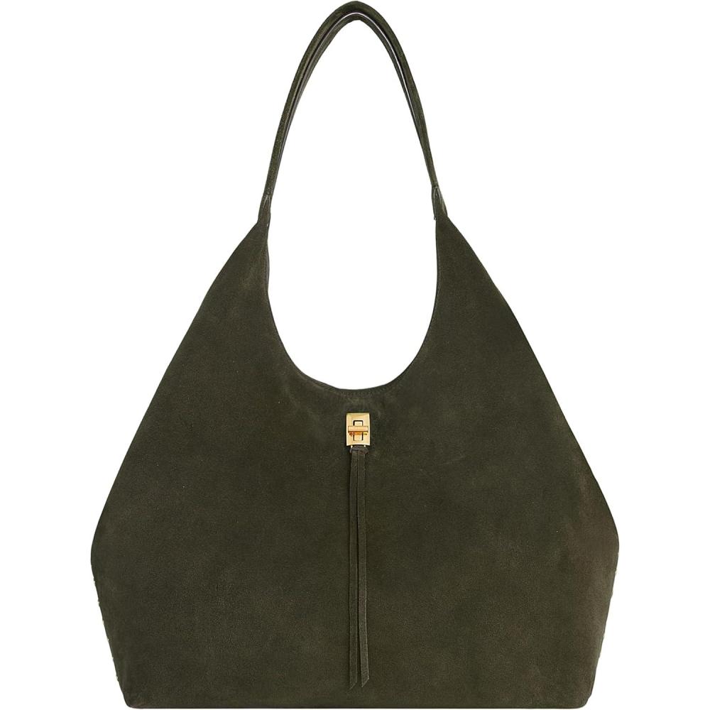 image:imageRebecca Minkoff Darren Shoulder Bag Womens Leather Carryall Handbag PurseMoss