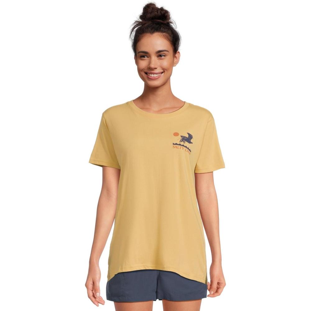 image:imageSalty Crew Womens Lunch Time Boyfriend TeeDusty Gold