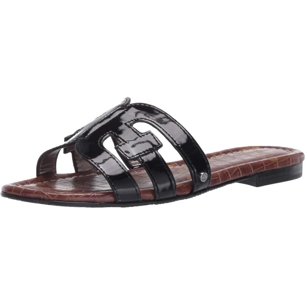 image:imageSam Edelman Womens Bay Flat SandalBlack Patent