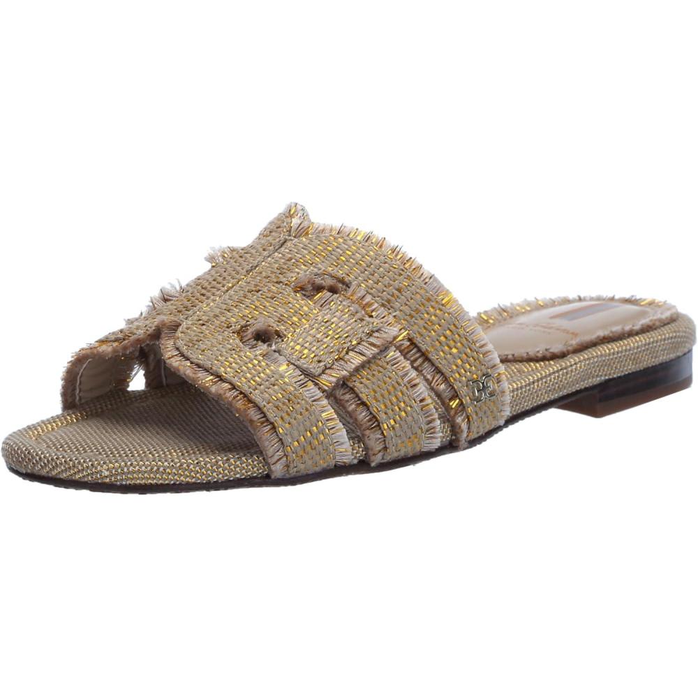image:imageSam Edelman Womens Bay Flat SandalGold Quartz Fray