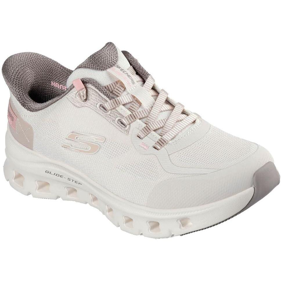 image:imageSkechers Womens GlideStep Pro Hands Free Slipins ShoesNatural Mesh Brown Trim