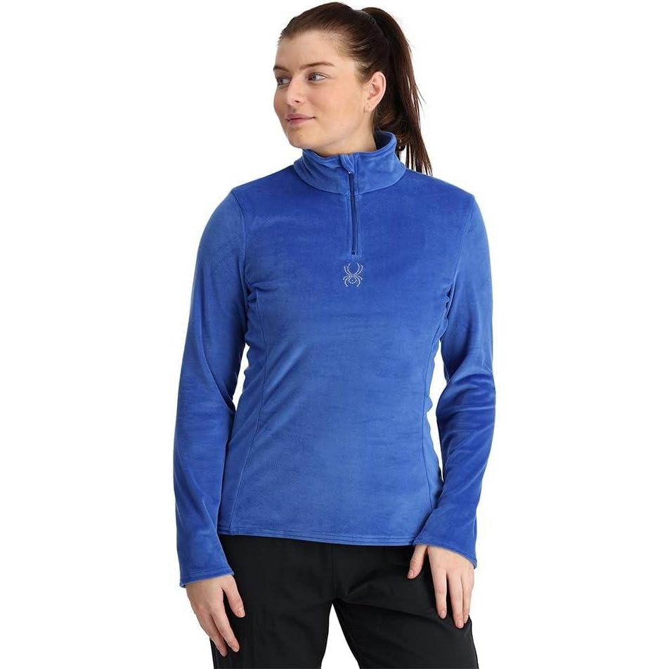 image:imageSpyder Womens Shimmer Bug Half Zip TNeck Ski Base LayerElectric Blue