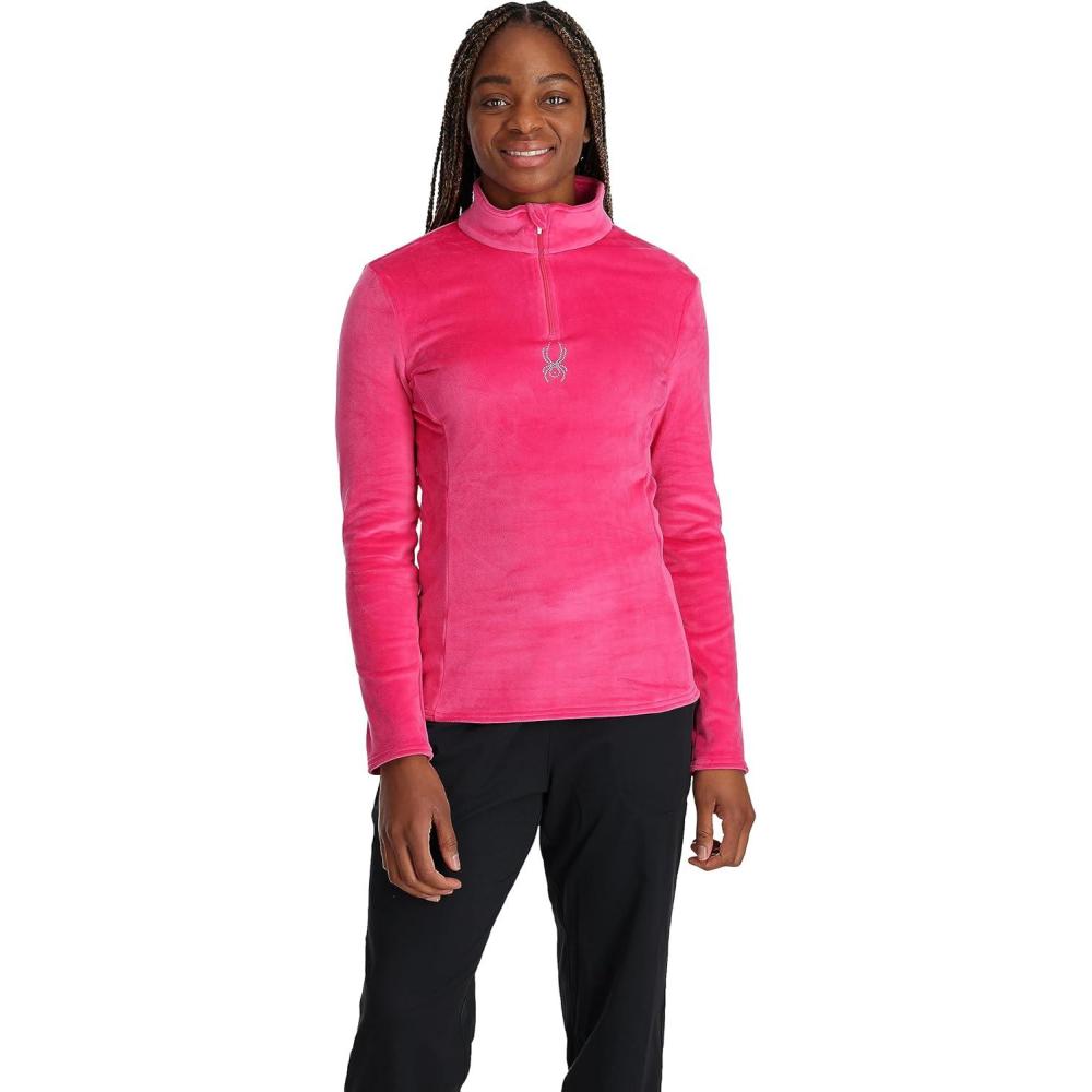 image:imageSpyder Womens Shimmer Bug Half Zip TNeck Ski Base LayerPink