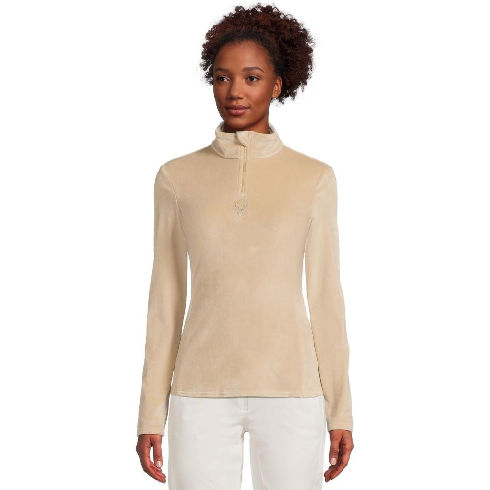 image:imageSpyder Womens Shimmer Bug Half Zip TNeck Ski Base LayerSanddune