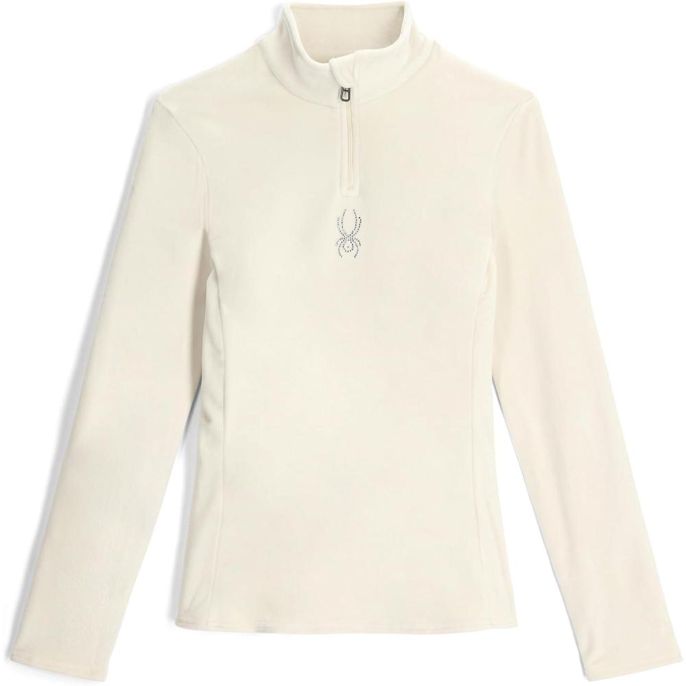 image:imageSpyder Womens Shimmer Bug Half Zip TNeck Ski Base LayerVanilla Latte
