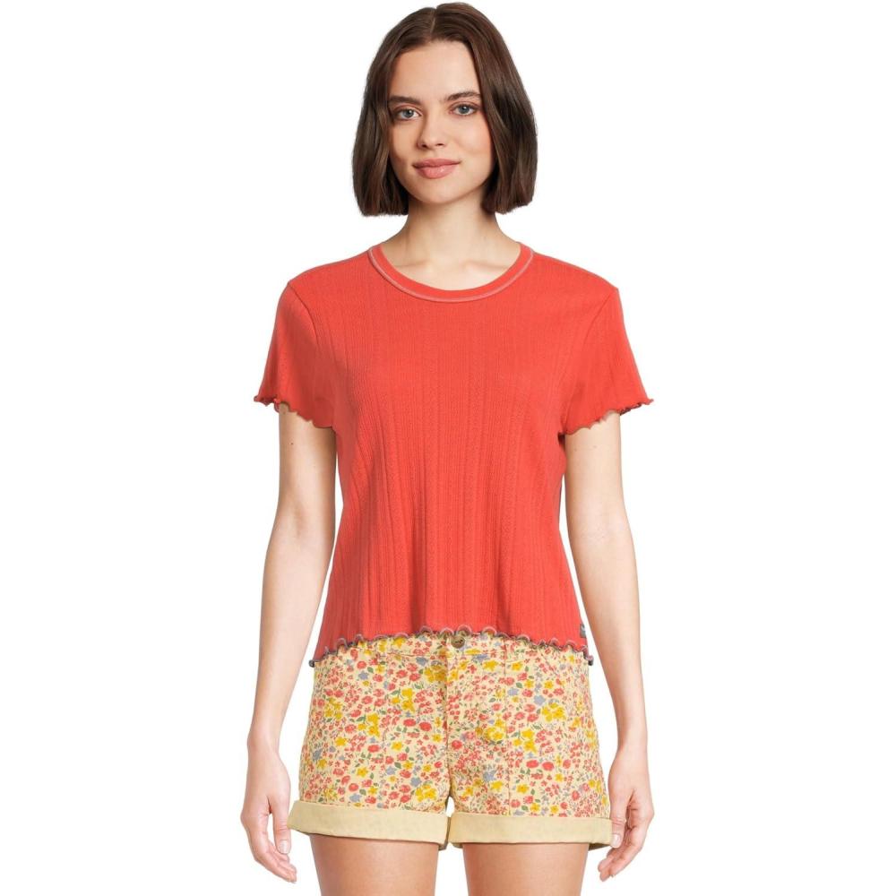 image:imageToadampCo Foothill Pointelle Short Sleeve Baby TeeSalamander