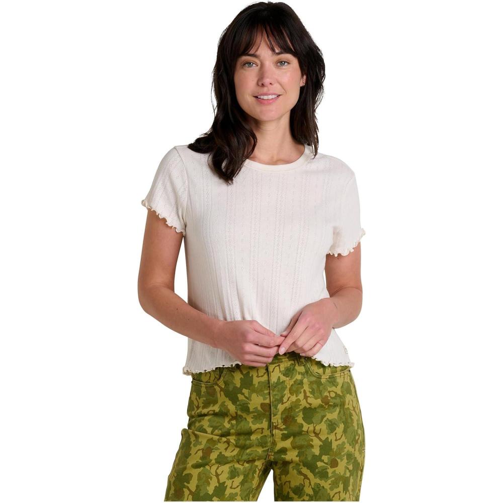 image:imageToadampCo Foothill Pointelle Short Sleeve Baby TeeSalt