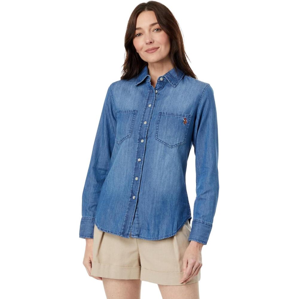 image:imageUS POLO ASSN USPA Denim Shirt Medium Wash XSMedium Wash