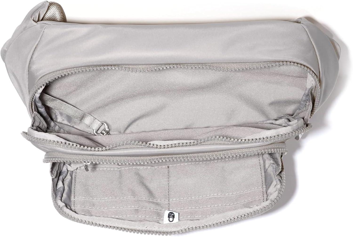 image:imageBaggallini On The Go Large Belt Bag Waist PackSteel Grey Twill