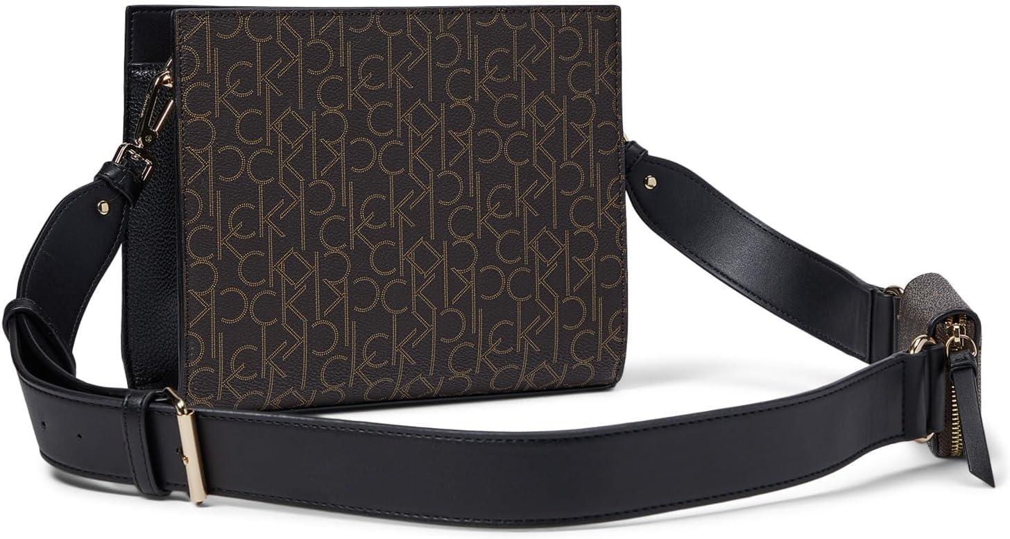 image:imageCalvin Klein womens Bay CrossbodyBrownKhakiBlack