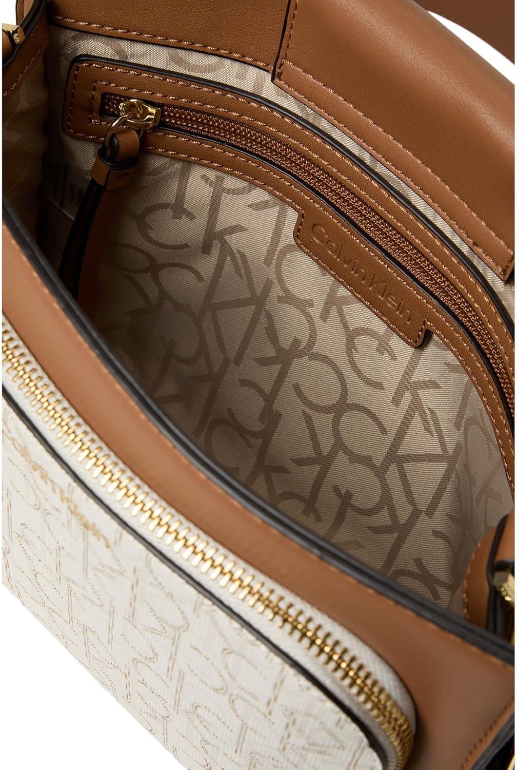 image:imageCalvin Klein womens Bay CrossbodyVanillaKhakiCaramel