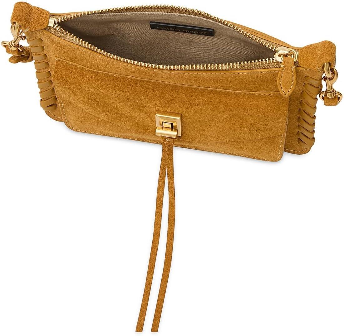 image:imageRebecca Minkoff Womens Darren Whipstitch Mini Top Zip Oro One Size One Size