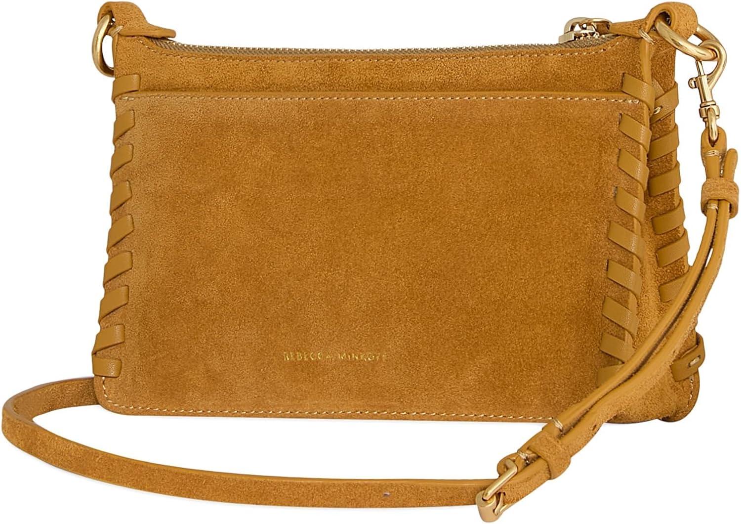 image:imageRebecca Minkoff Womens Darren Whipstitch Mini Top Zip Oro One Size One Size