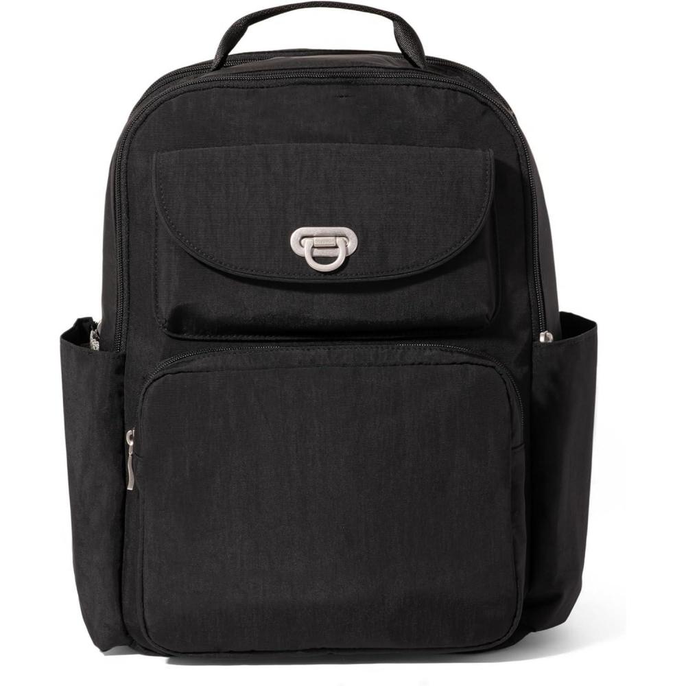 image:imageBaggallini Coastal Flip Lock Laptop Backpack  Lightweight 15x11 Travel Backpack wRFID amp Luggage SleeveBlack