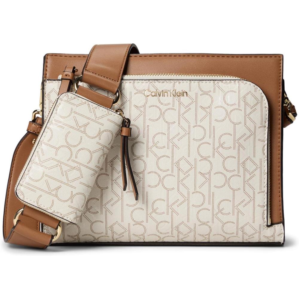 image:imageCalvin Klein womens Bay CrossbodyVanillaKhakiCaramel