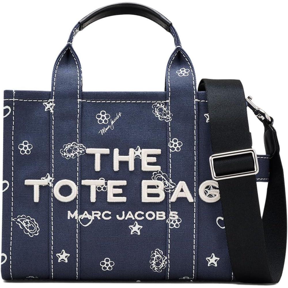 image:imageMarc Jacobs The Bandana Canvas Small Tote Bag Navy Multi
