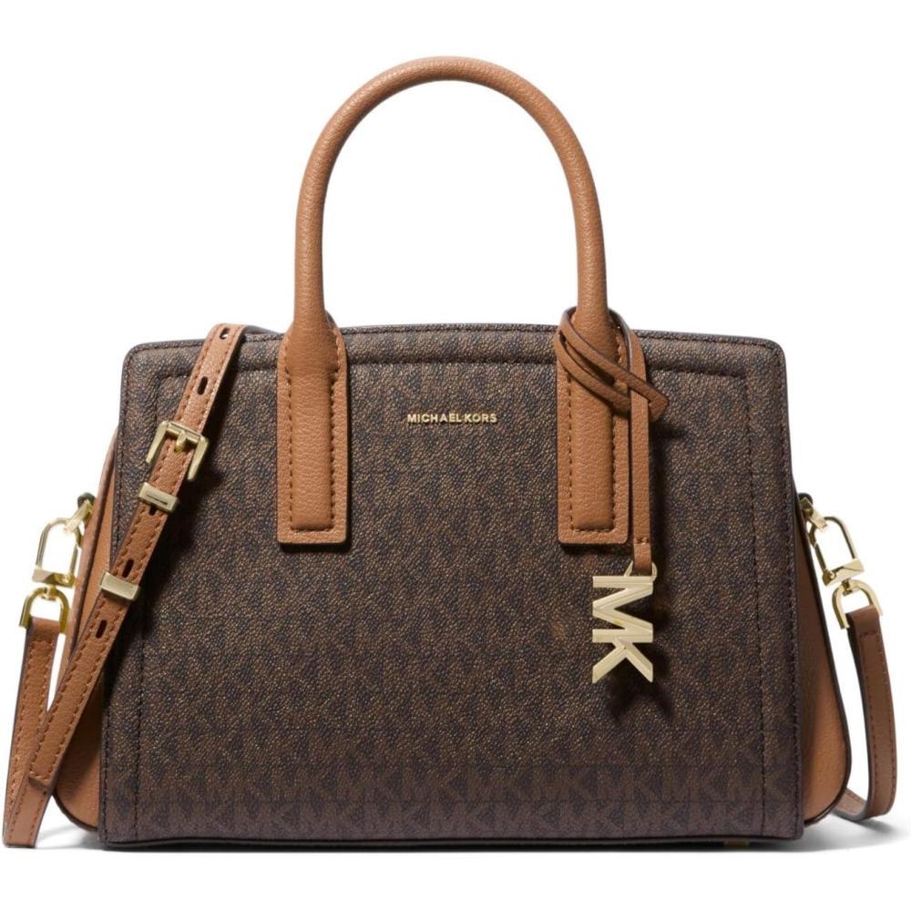 image:imageMichael Kors Womens Laila Small SatchelGoldtone HardwareBrownAcorn