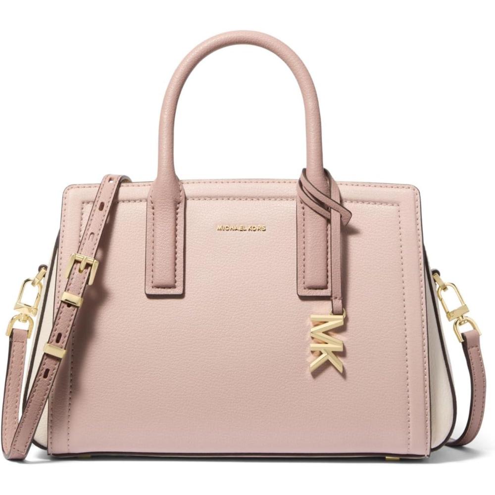 image:imageMichael Kors Womens Laila Small SatchelGoldtone HardwareSoft PinkLight CreamFawn