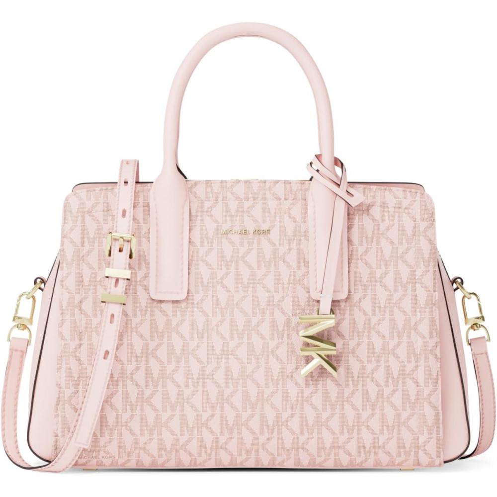 image:imageMichael Kors Womens Laila Small SatchelGoldtone HardwareTonal Mk Signature Coated TwillBallet