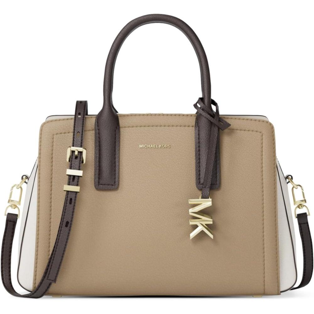 image:imageMichael Kors Womens Laila Small SatchelGoldtone HardwareTricolor Embossed LeatherHusk Multi