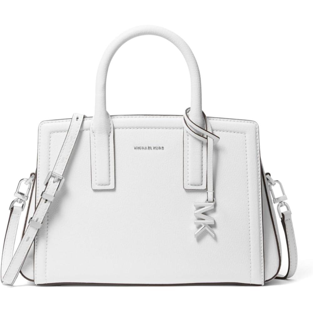 image:imageMichael Kors Womens Laila Small SatchelSilvertone HardwareOptic White