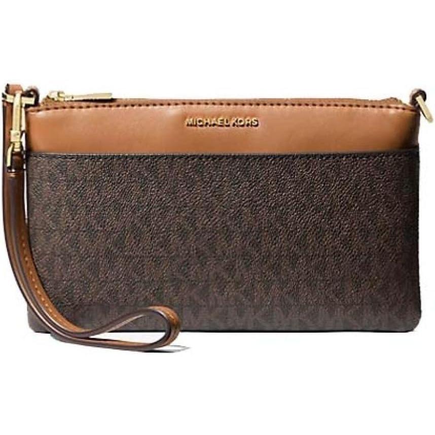 image:imageMichael Kors womens Jet Set Medium Top Zip Convertible WristletBrownAcorn