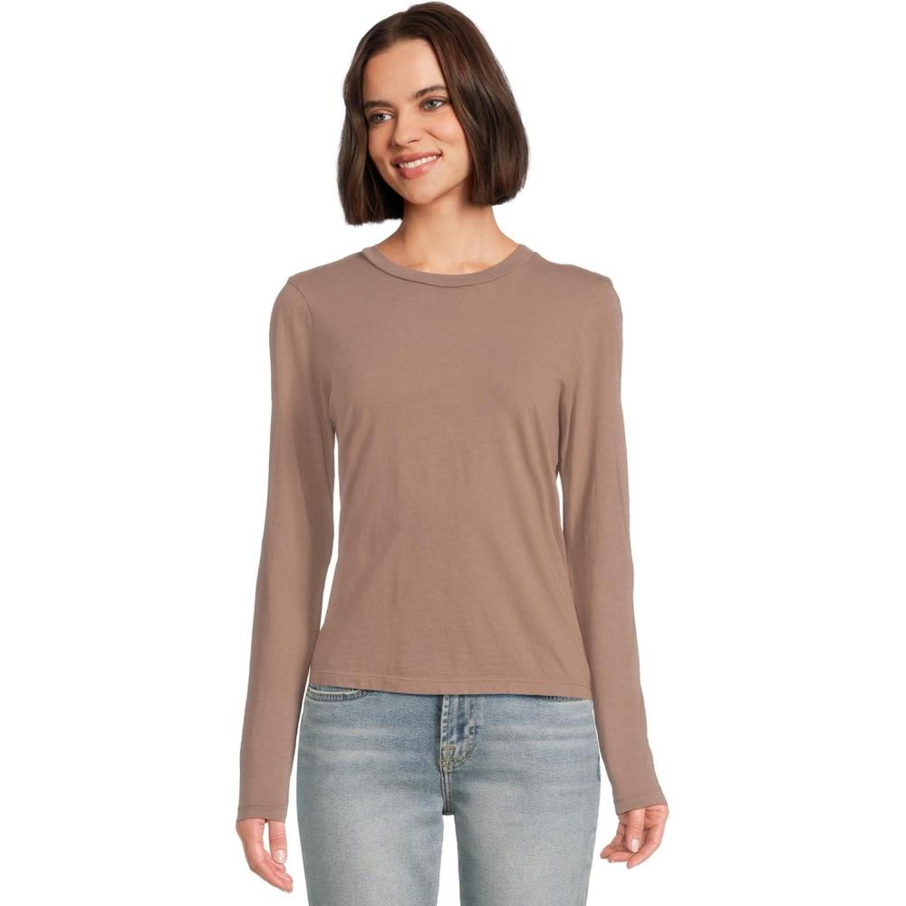 image:imageMichael Stars Womens Clarissa Long Sleeve TeeCobblestone