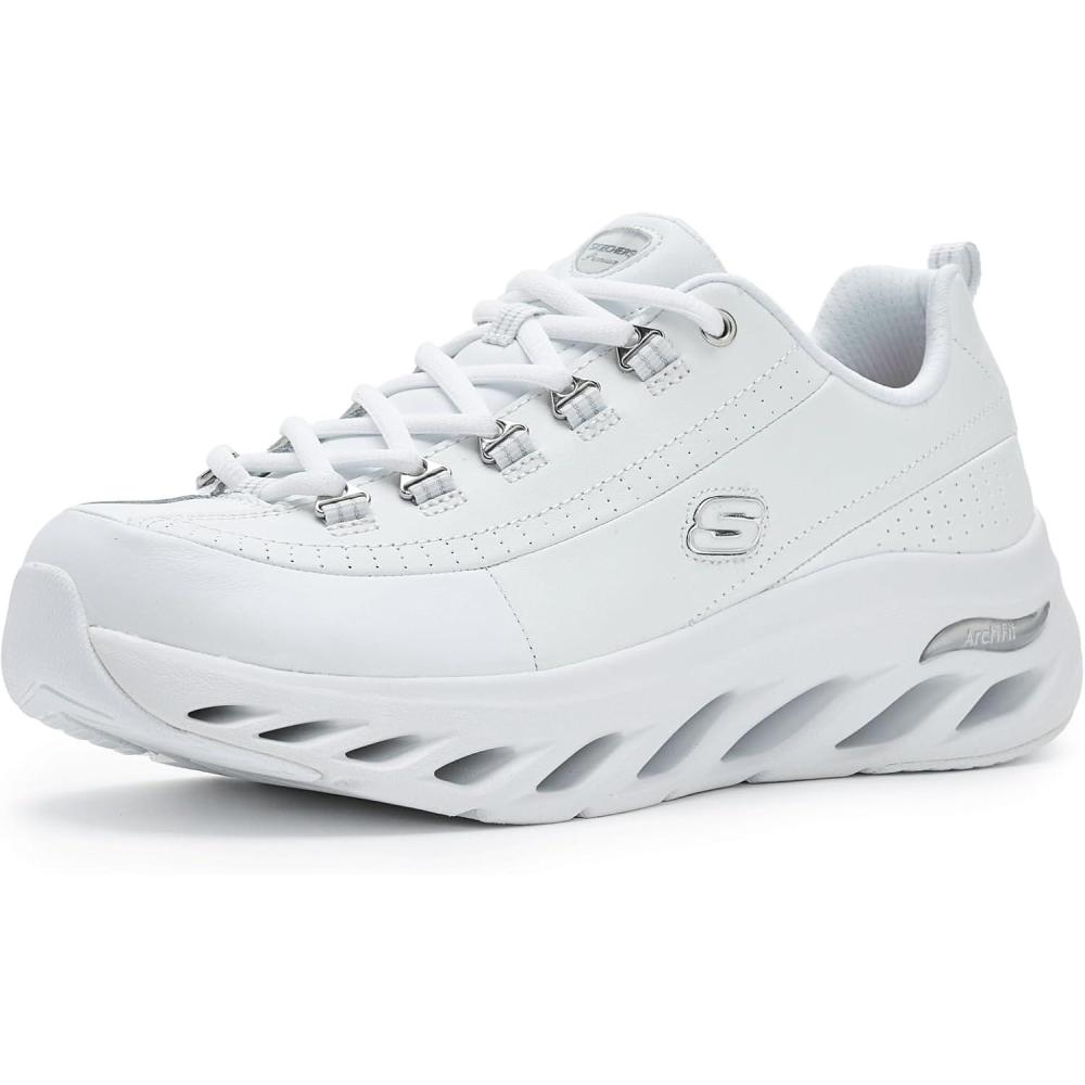 image:imageSkechers Womens Arch Fit GlideStep Hands Free SlipinsWhitesilver