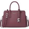 Silver-tone Hardware/Embossed Goat Leather/Oxblood