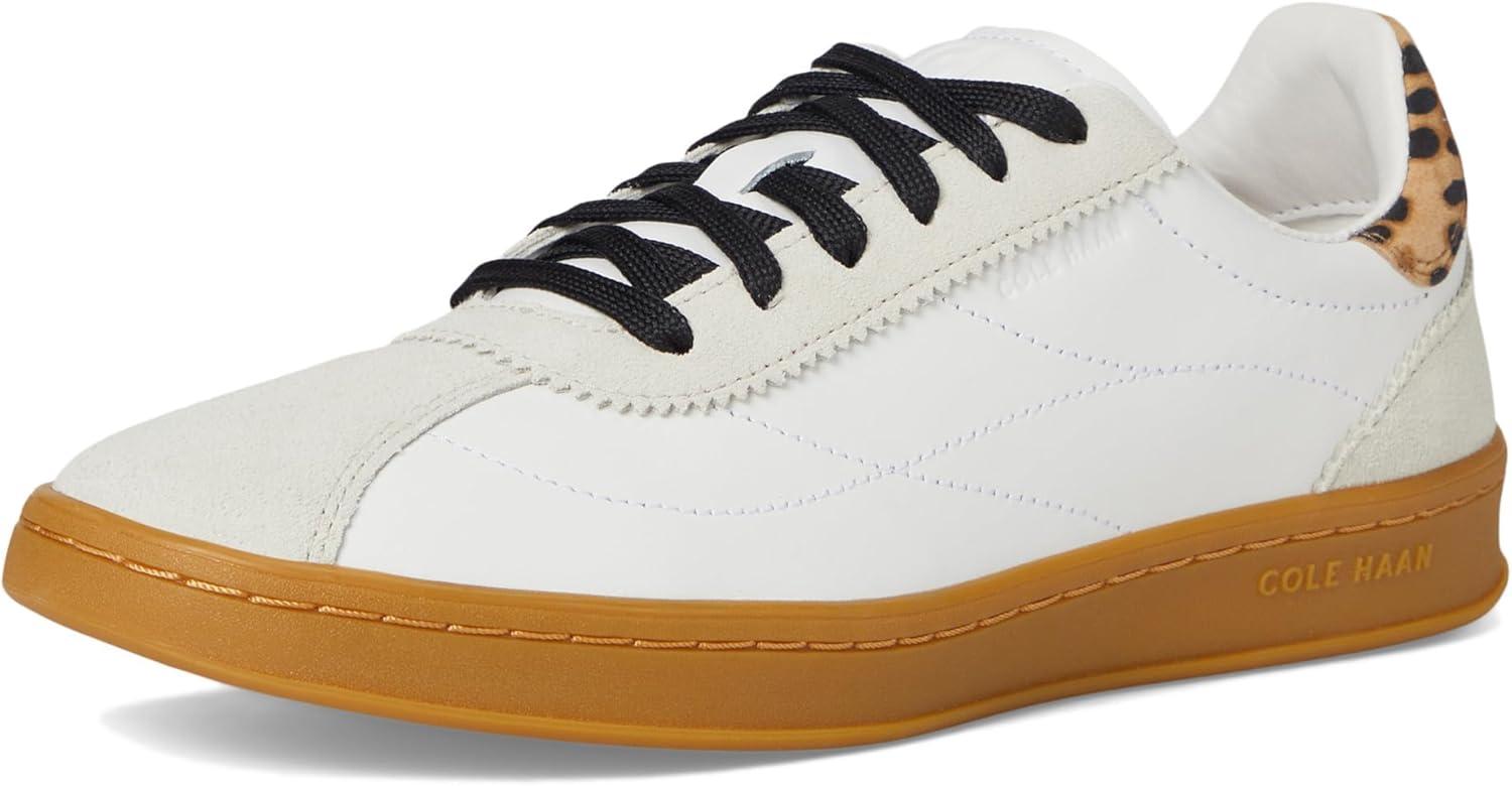 image:imageCole Haan Womens Grand Crosscourt BrynnWhiteSilver Birch SuedeLeopard SuedeGum